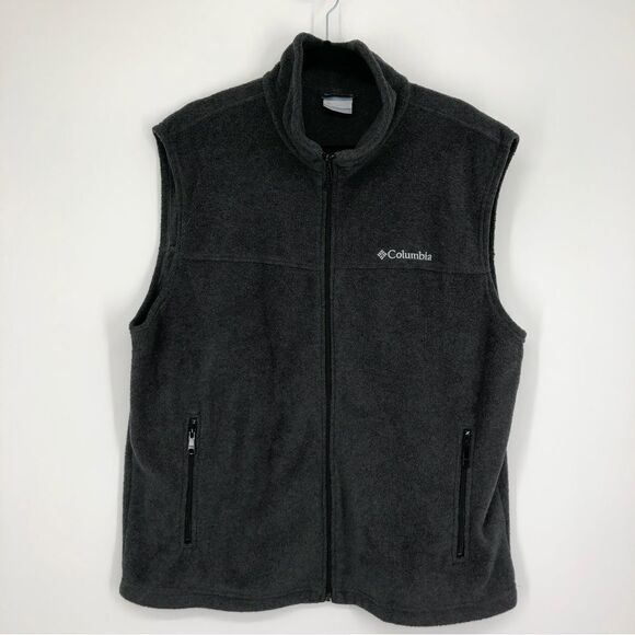 Columbia Vest Mens XL‎ Full Zip Charcoal Gray - Picture 1 of 5